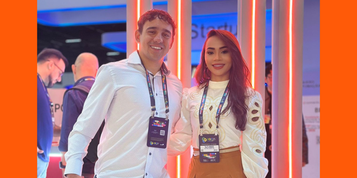 Na foto: Founder & Managing Director, Max Reis Desouza e CEO, Talita Mendes.